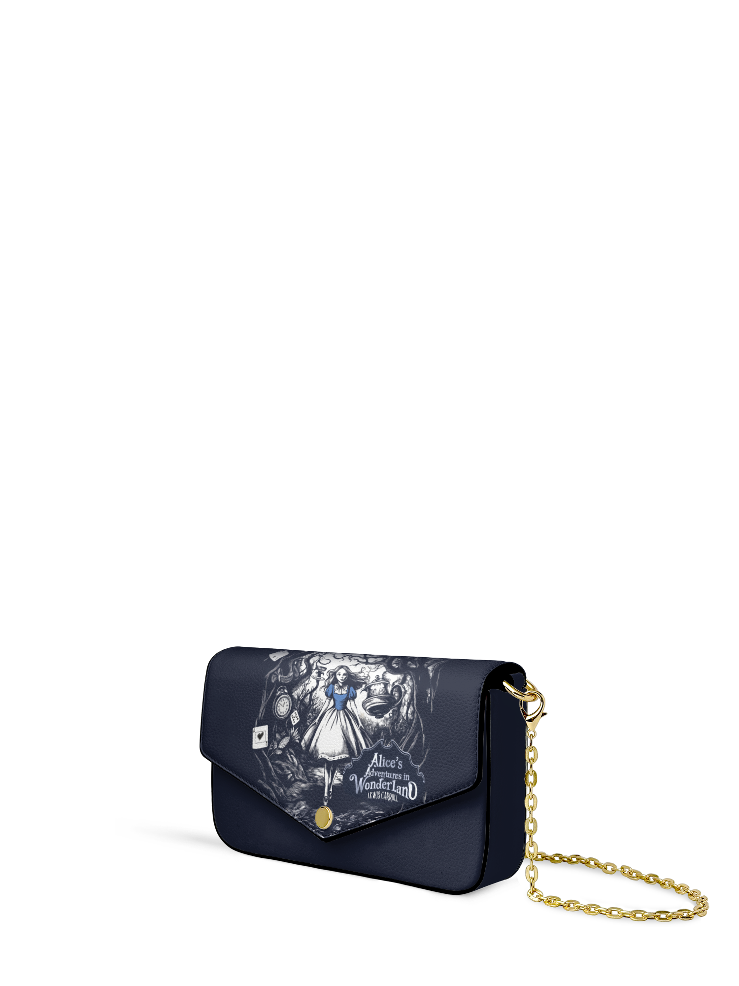 "Down The Rabbit Hole" Envelope Chain Crossbody Bag