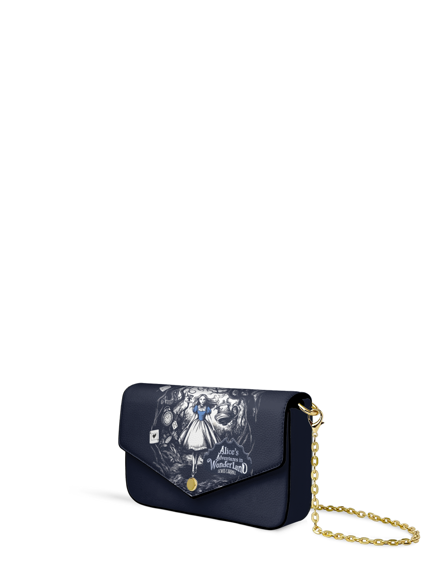 "Down The Rabbit Hole" Envelope Chain Crossbody Bag
