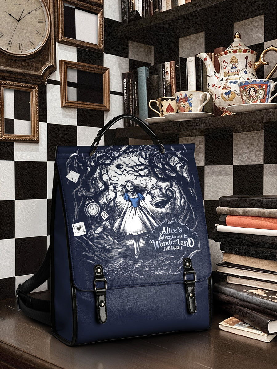 "Down the Rabbit Hole" Leather Backpack