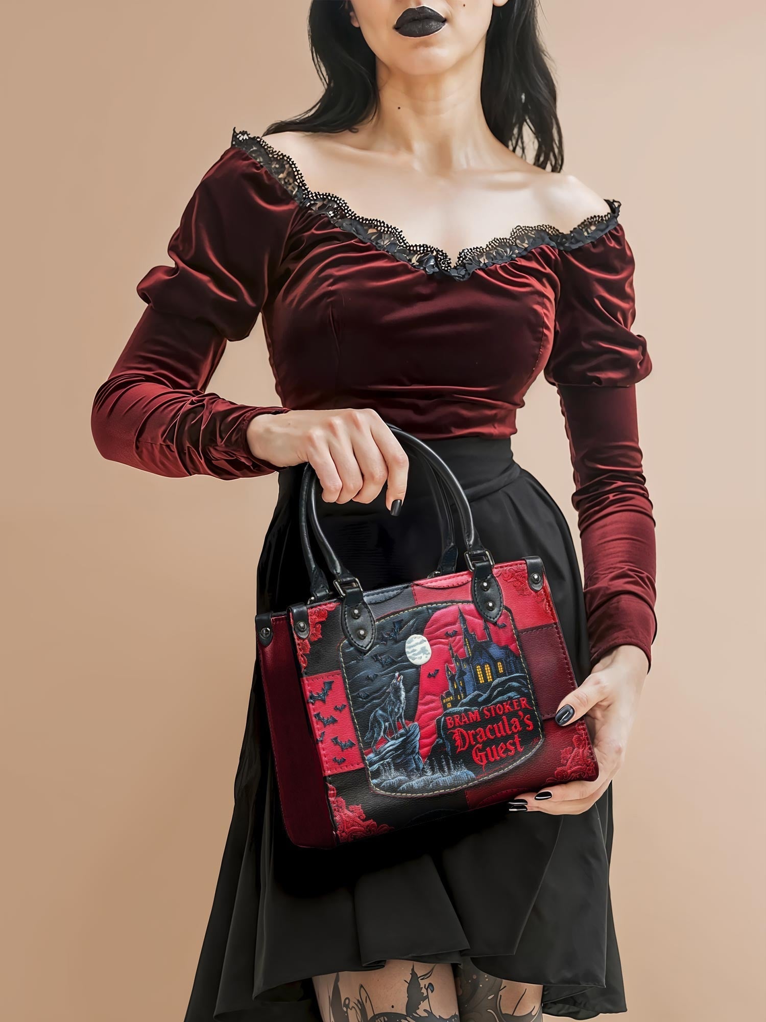 "Dracula's Guest" - Black Interior - Small Leather Handbag