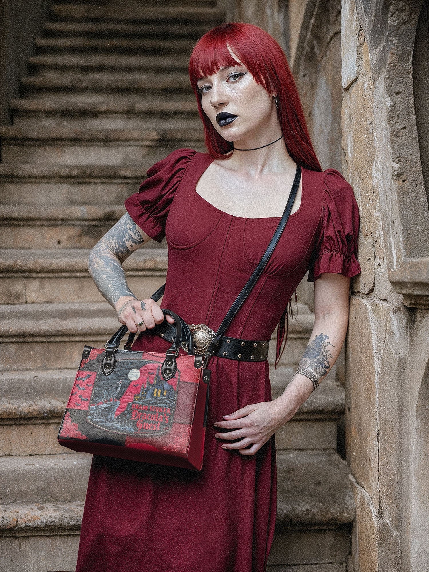 "Dracula's Guest" - Black Interior - Small Leather Handbag