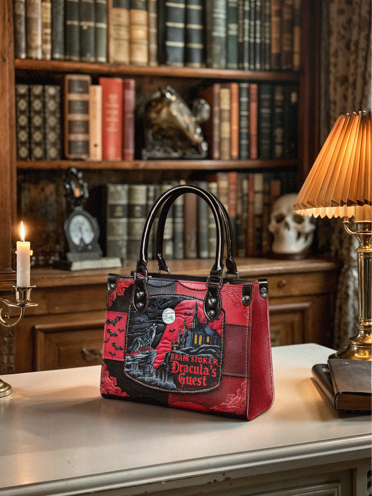 "Dracula's Guest" - Black Interior - Small Leather Handbag