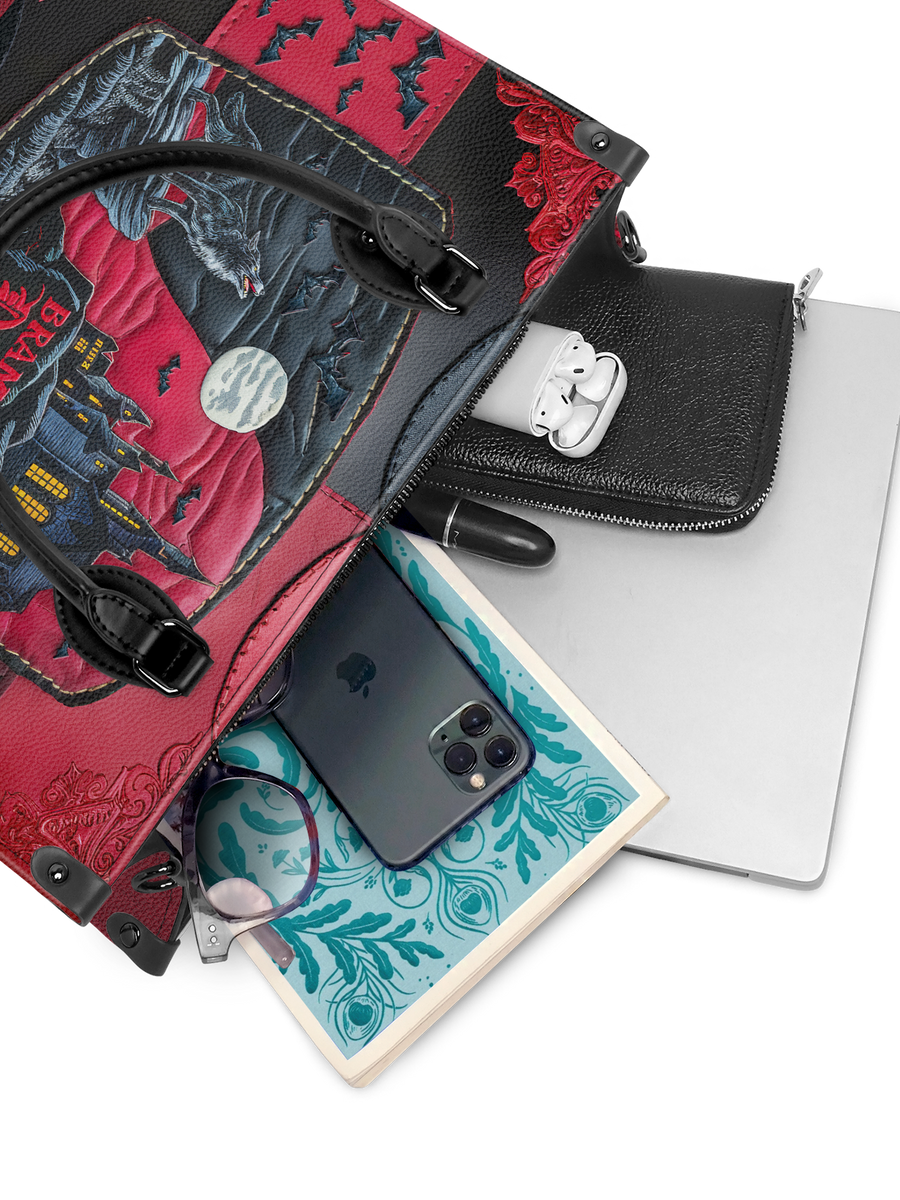 "Dracula's Guest" - Black Interior - Leather Handbag