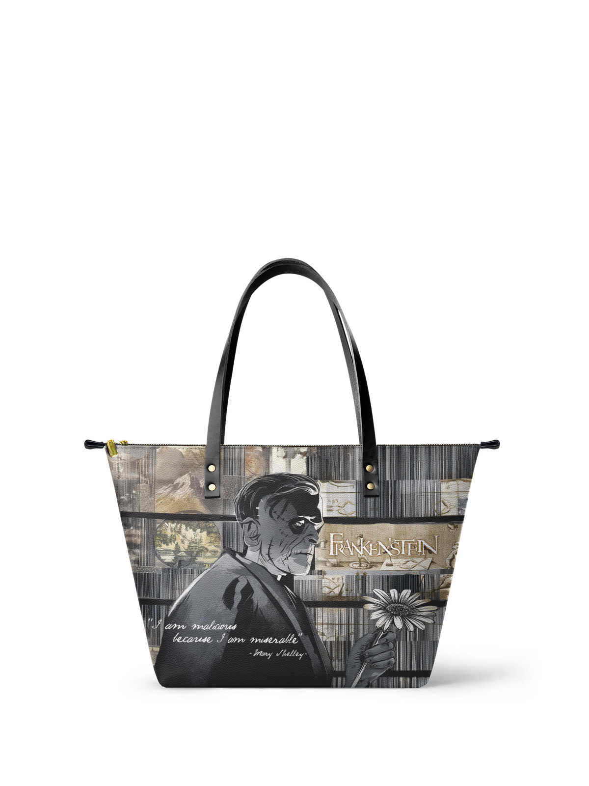 "Frankenstein" Ashes of Hope Leather Tote Bag