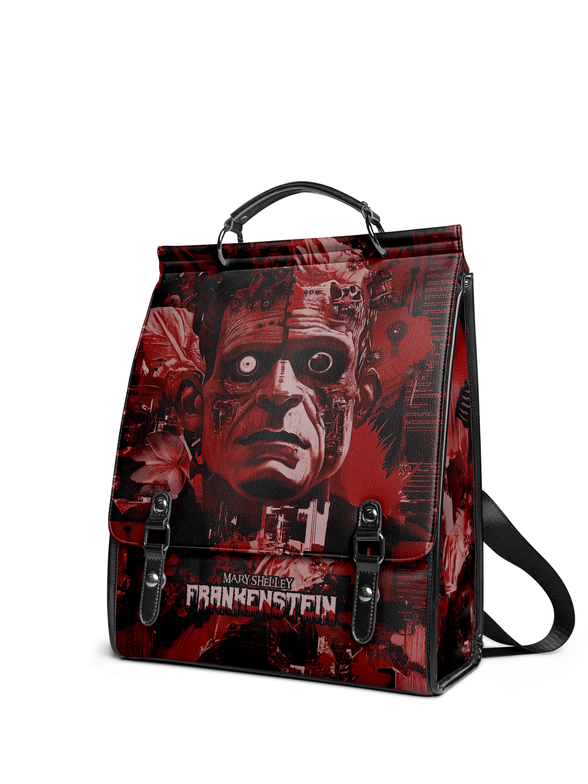 "Frankenstein" Heart Surge Leather Backpack