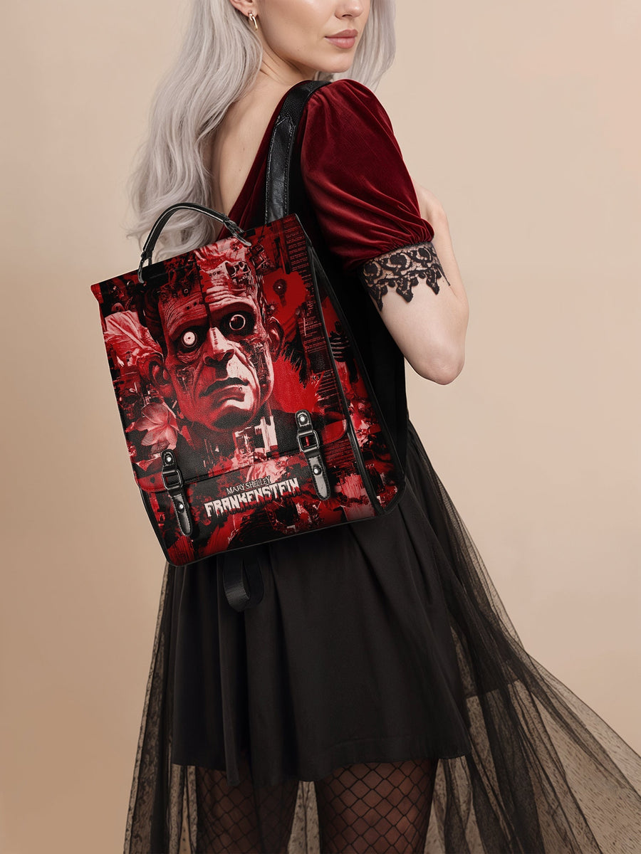 "Frankenstein" Heart Surge Leather Backpack