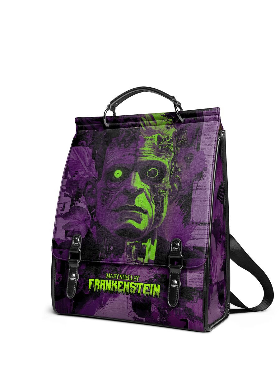 "Frankenstein" Lablight Violet Leather Backpack
