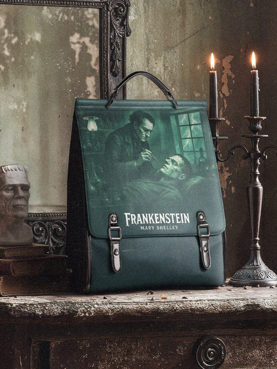 "Frankenstein" Mortuary Moss Leather Backpack