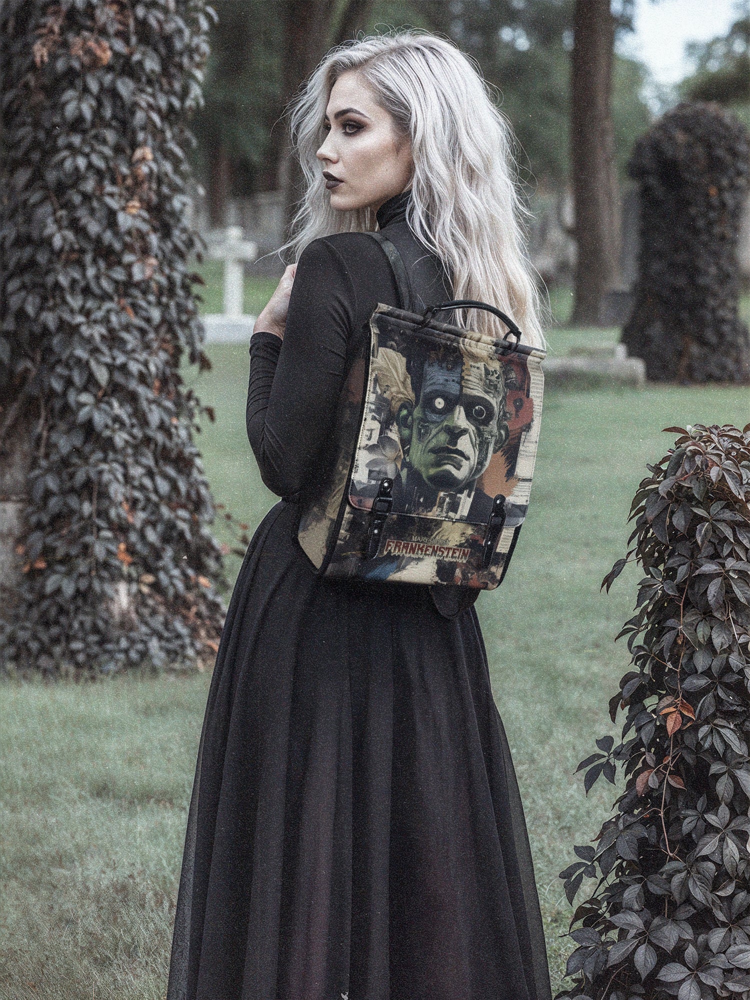 "Frankenstein" Old Parchment Leather Backpack