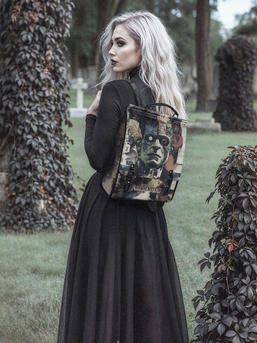 "Frankenstein" Old Parchment Leather Backpack