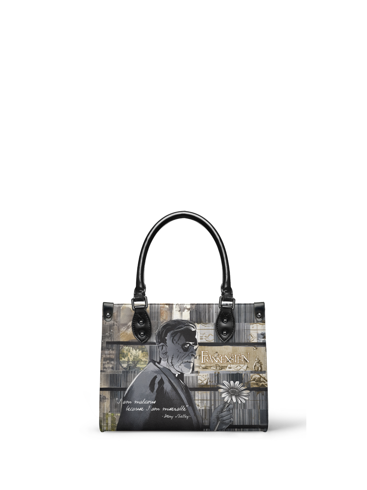 "Frankenstein" Ashes of Hope - Black Interior - Small Leather Handbag