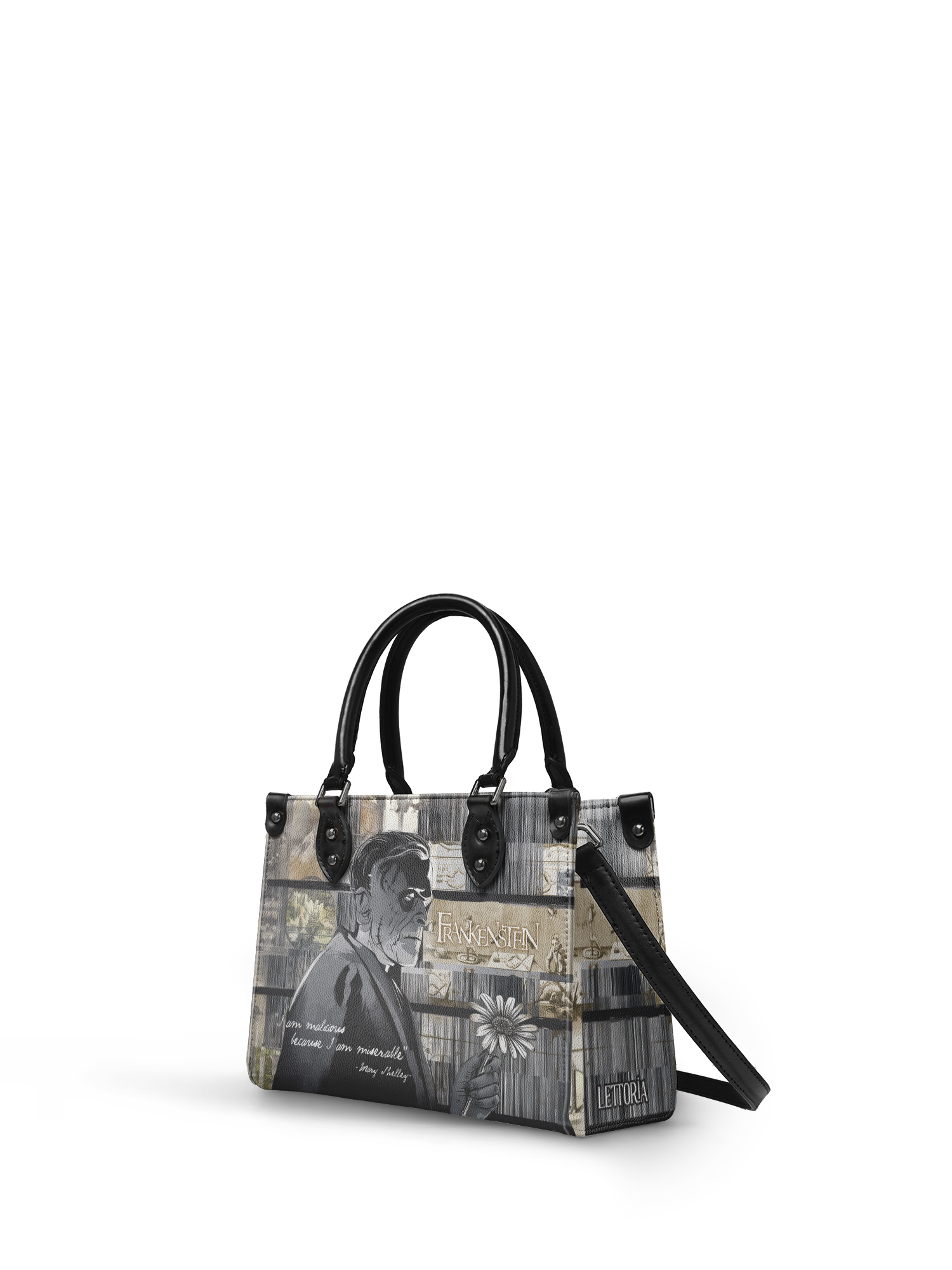 "Frankenstein" Ashes of Hope - Black Interior - Small Leather Handbag