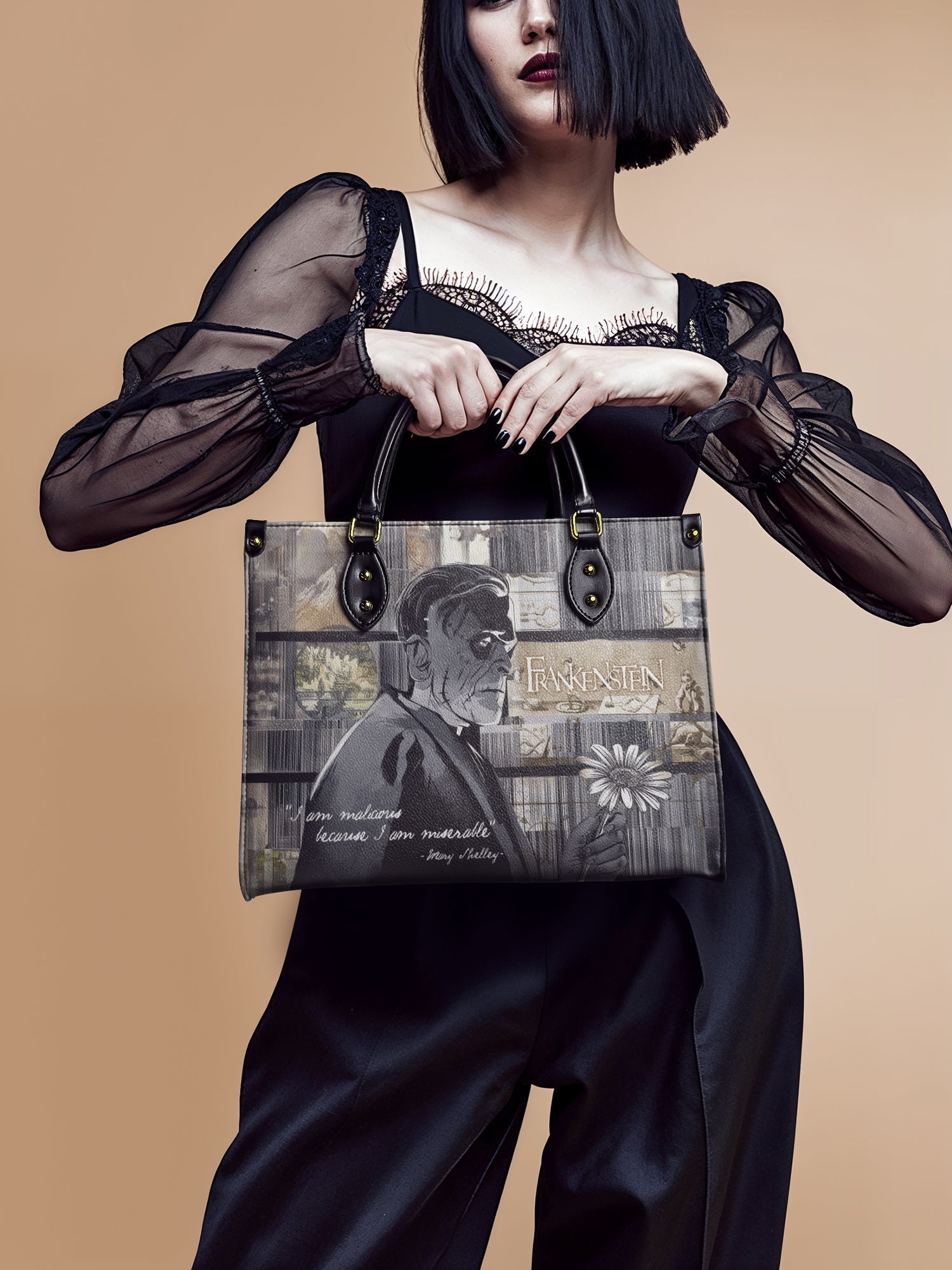 "Frankenstein" Ashes of Hope Leather Handbag