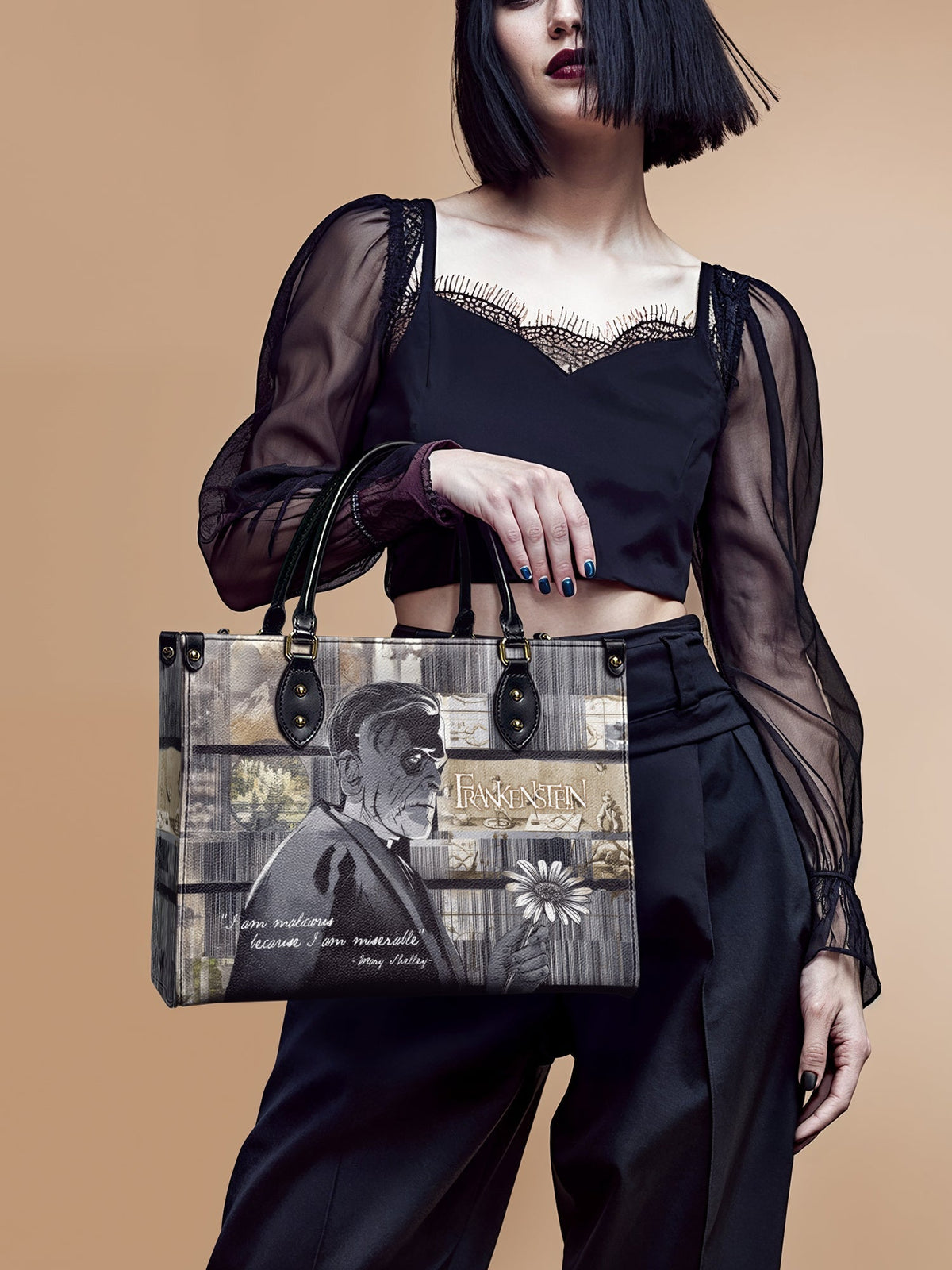 "Frankenstein" Ashes of Hope Leather Handbag