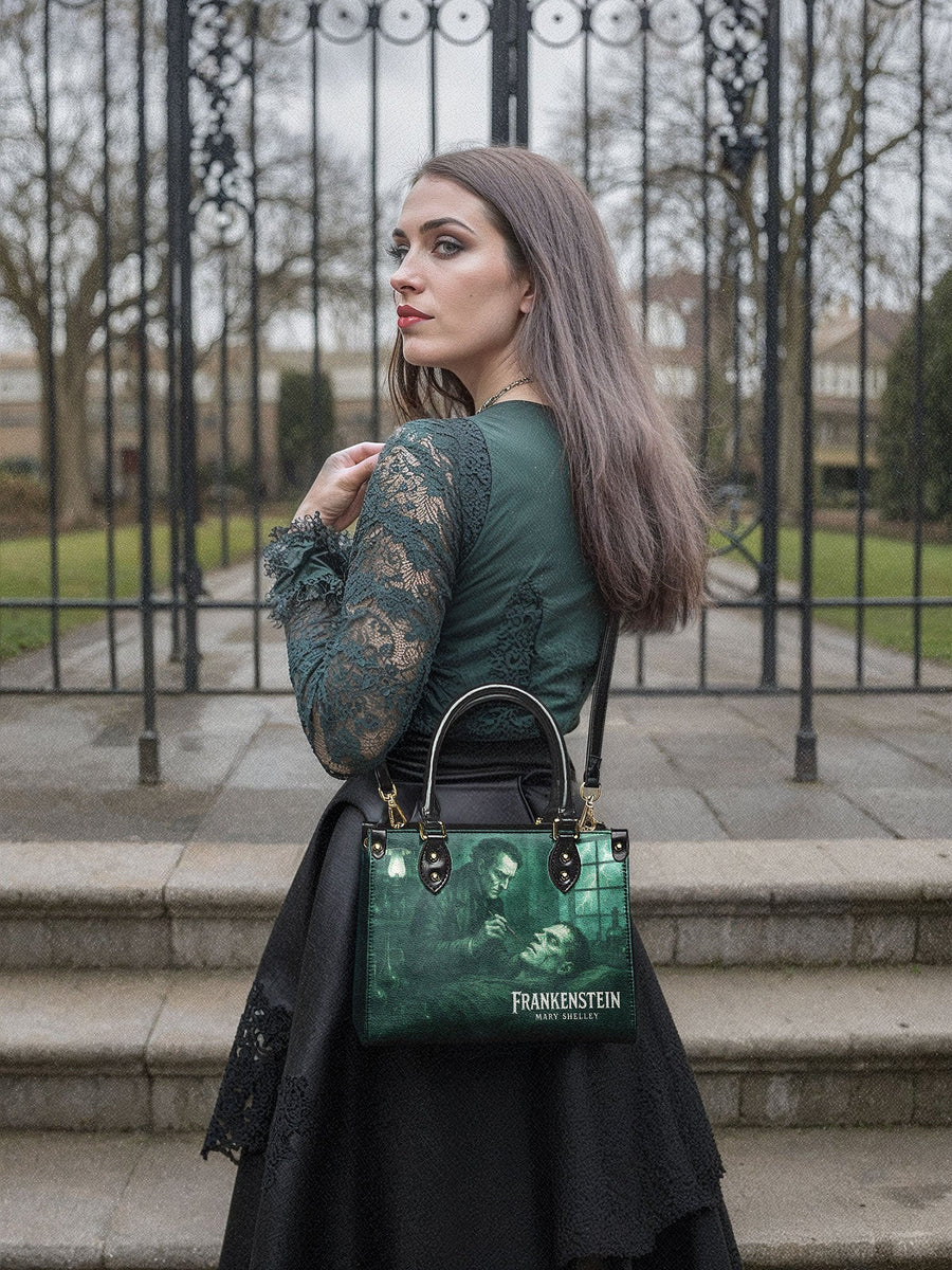 "Frankenstein" Mortuary Moss Small Leather Handbag