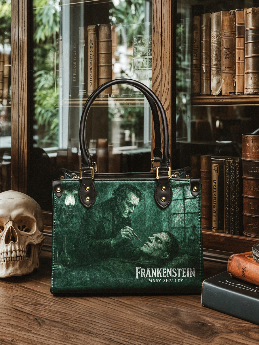 "Frankenstein" Mortuary Moss Small Leather Handbag
