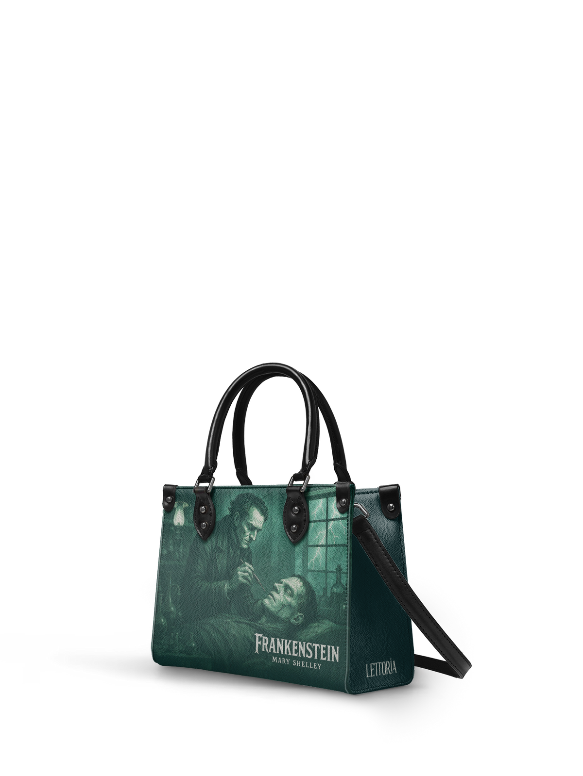 "Frankenstein" Mortuary Moss - Black Interior - Small Leather Handbag