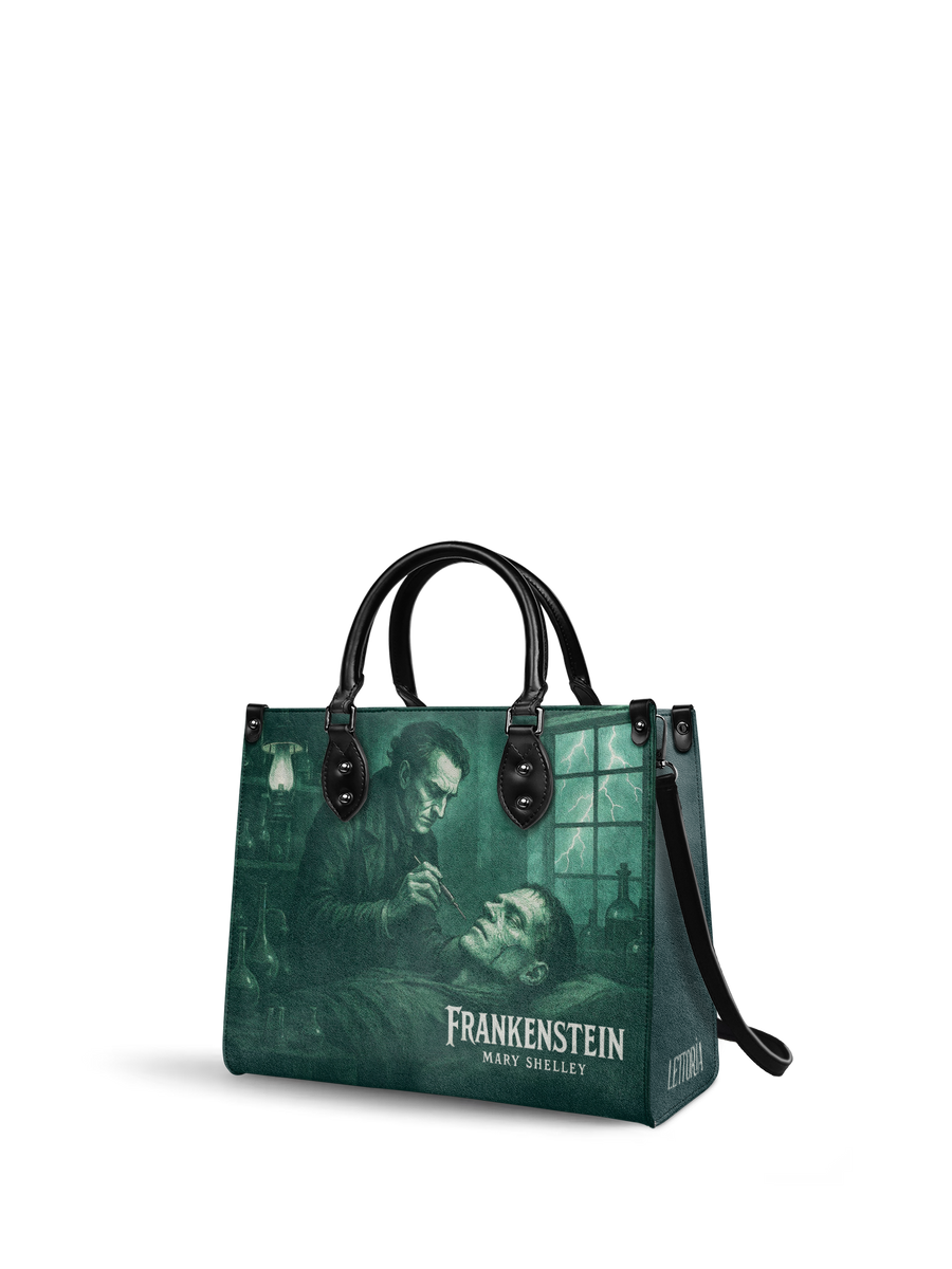 "Frankenstein" Mortuary Moss - Black Interior - Leather Handbag