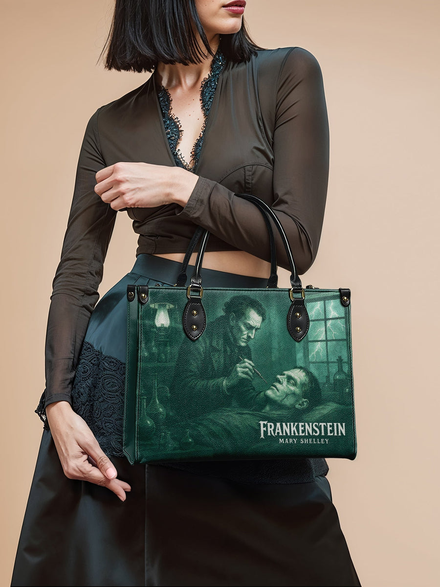 "Frankenstein" Mortuary Moss Leather Handbag