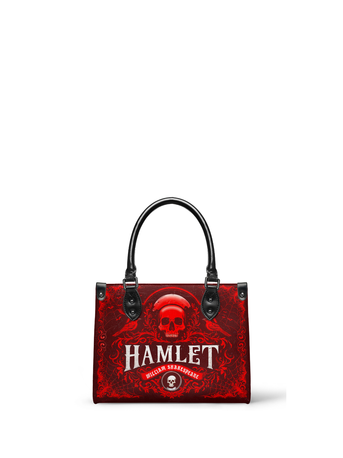 "Hamlet" The Red Room - Black Interior - Small Leather Handbag