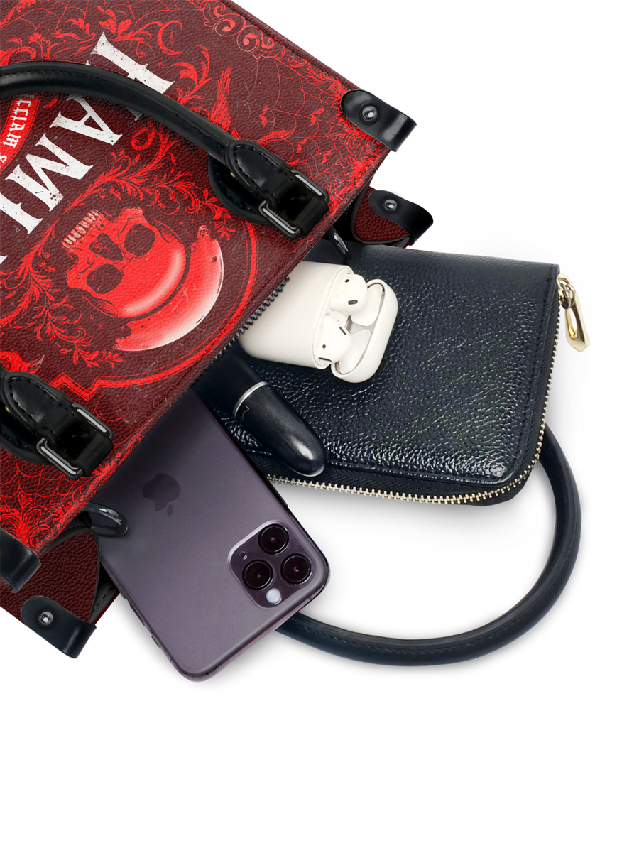 "Hamlet" The Red Room - Black Interior - Small Leather Handbag