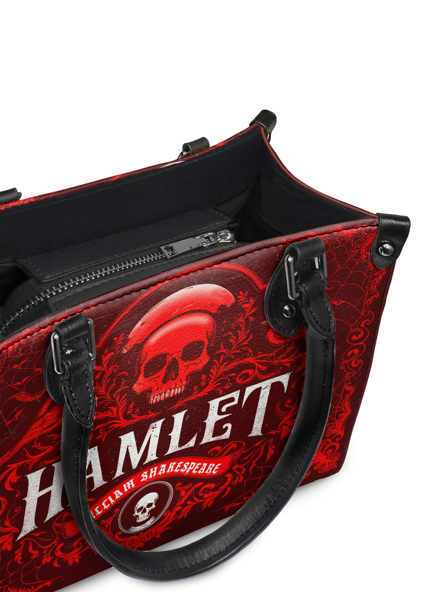 "Hamlet" The Red Room - Black Interior - Small Leather Handbag