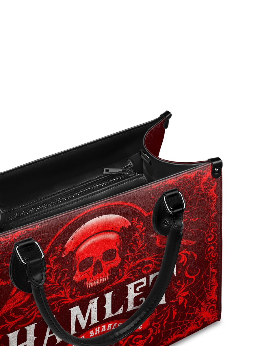 "Hamlet" The Red Room - Black Interior - Leather Handbag