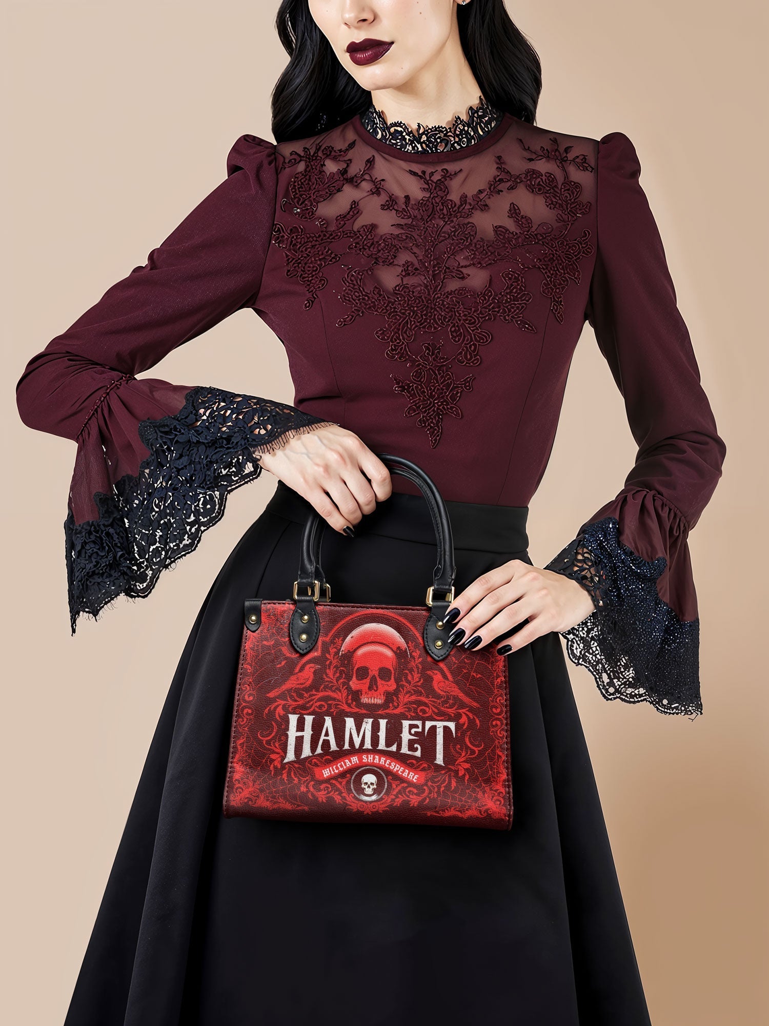 "Hamlet" The Red Room Small Leather Handbag
