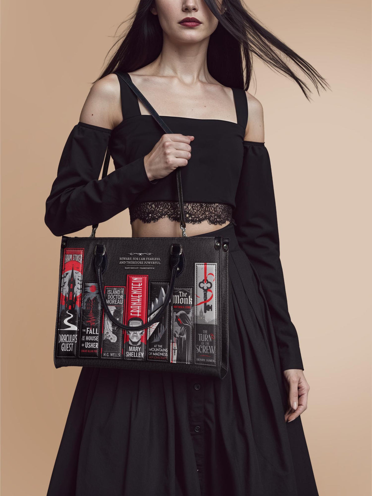 "The Fearless Collection" - Black Interior - Leather Handbag