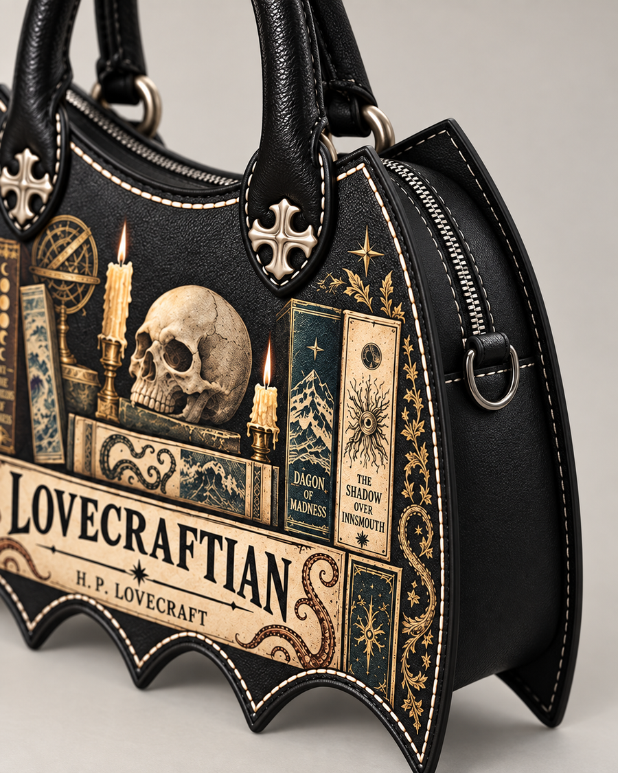 Lovecraftian Black Bat Wing Handbag