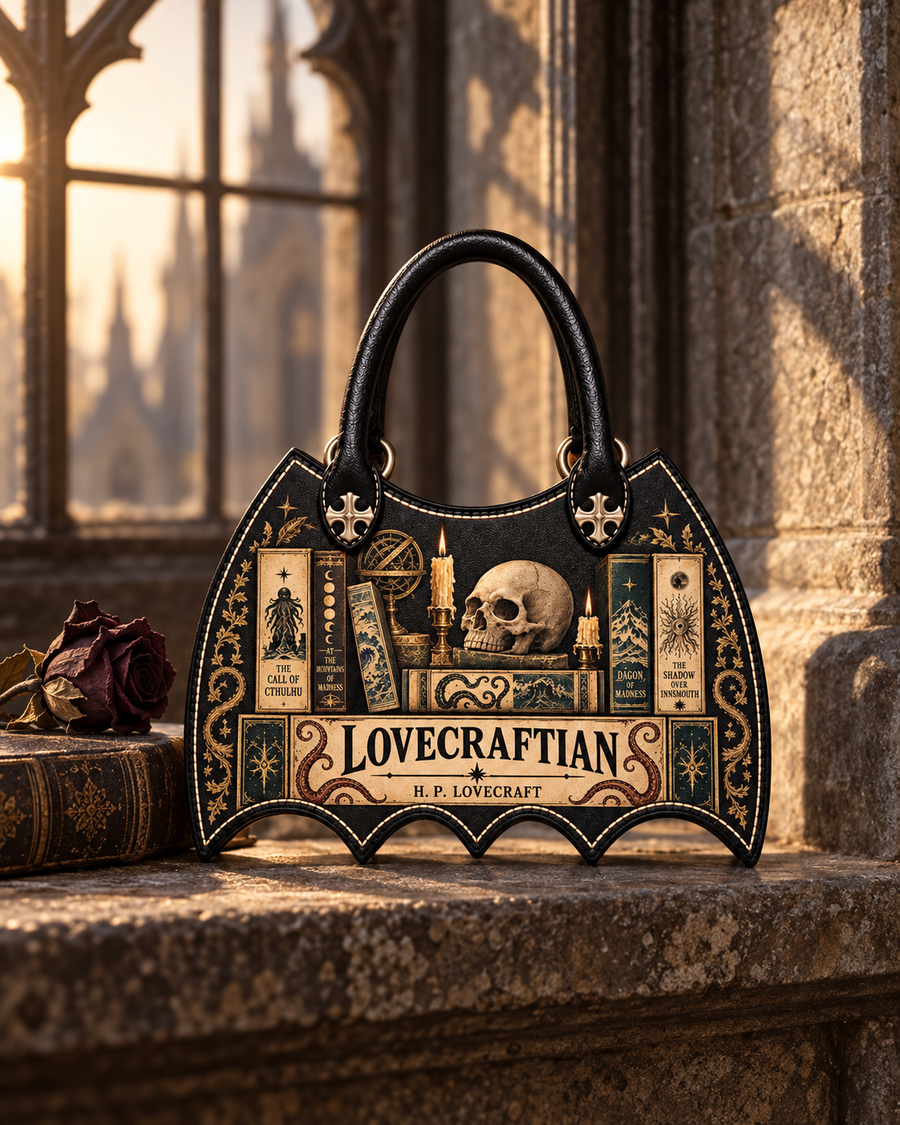 Lovecraftian Black Bat Wing Handbag