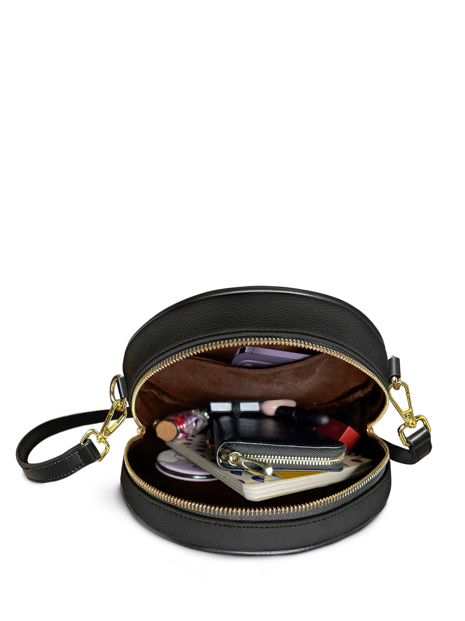 Lovecraftian Black Circle Crossbody Bag