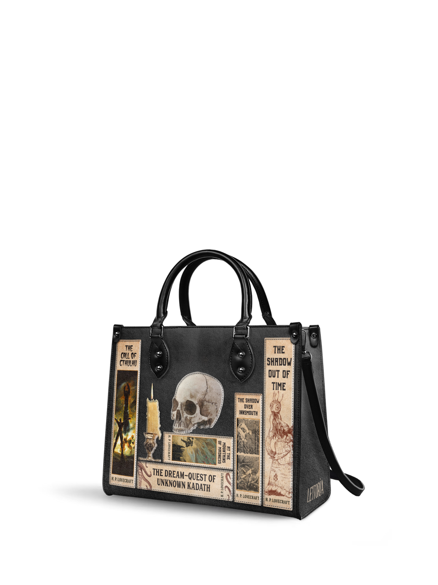 Lovecraftian Black - Black Interior - Leather Handbag