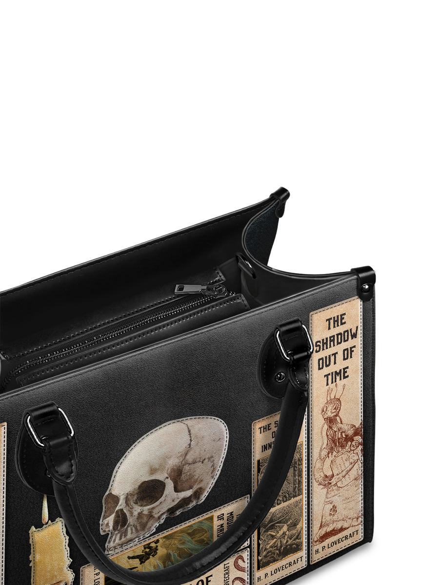 Lovecraftian Black - Black Interior - Leather Handbag