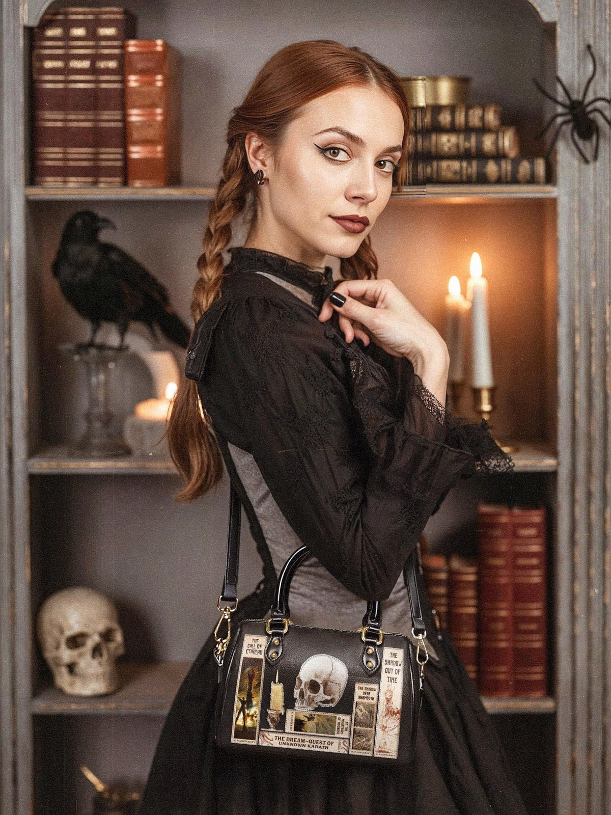 "Lovecraftian" Black Mini Satchel