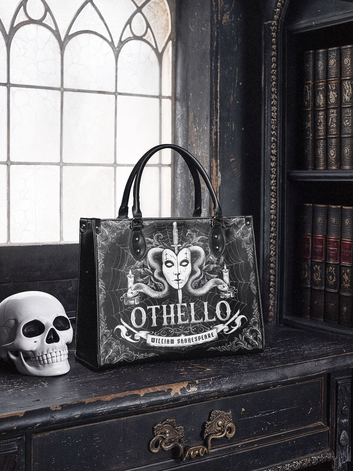 "Othello" - Black Interior - Leather Handbag