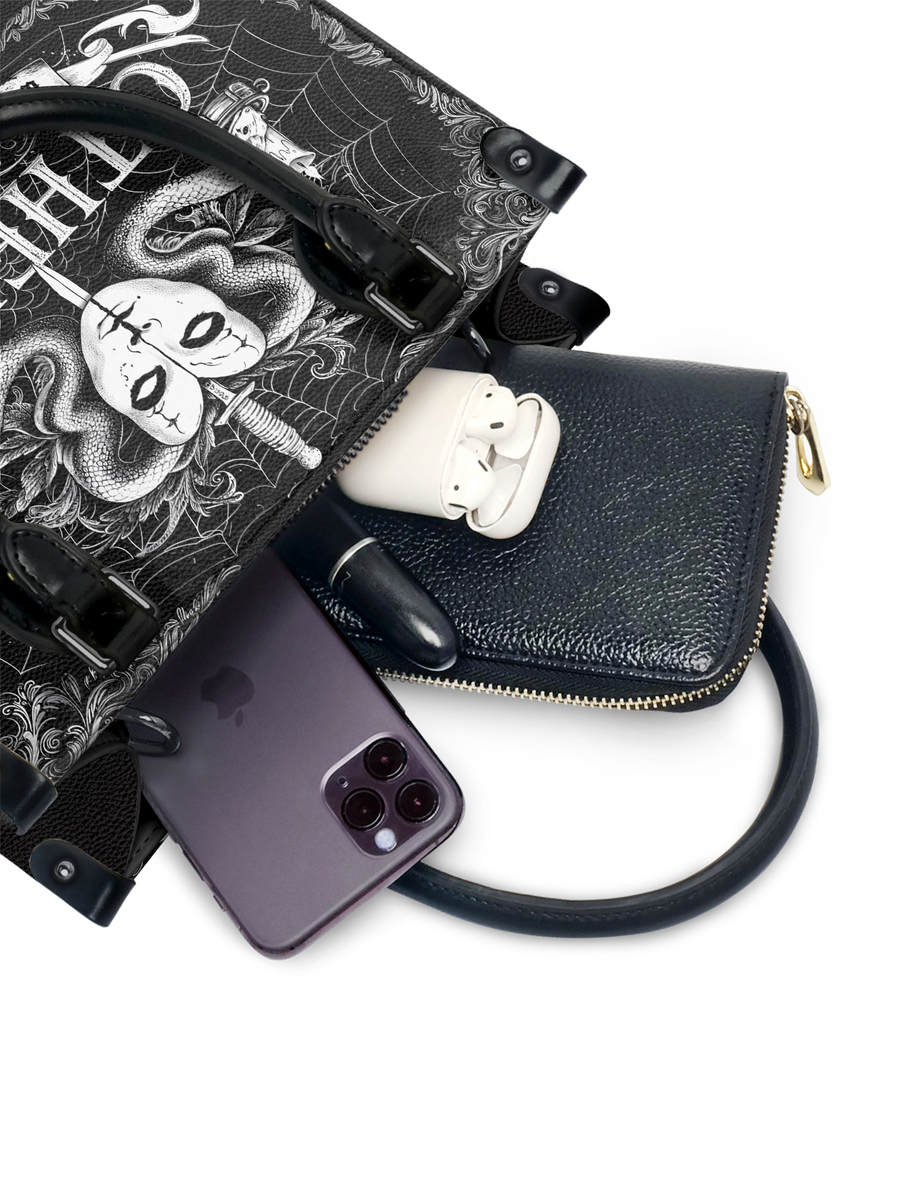 "Othello" - Black Interior - Small Leather Handbag