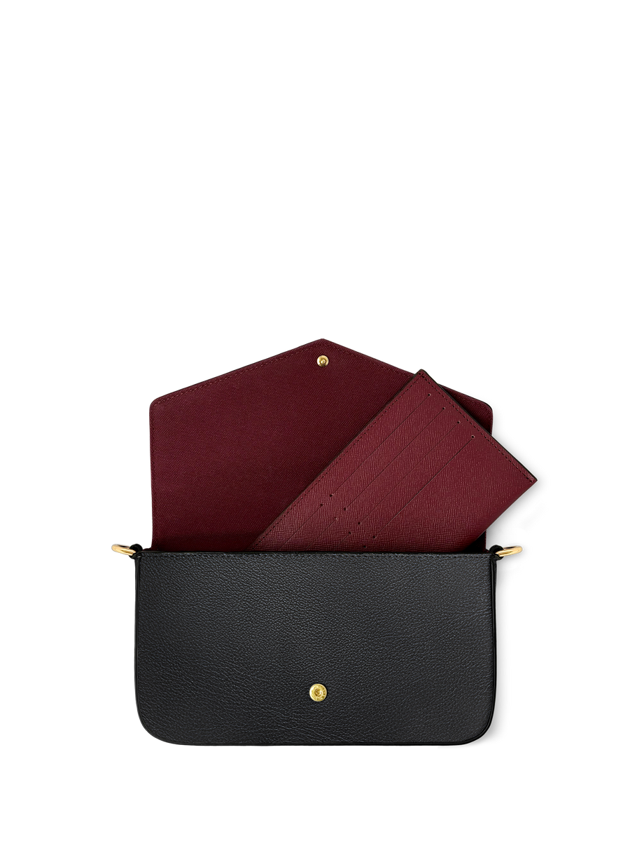 "Poe's Library" Ashen Black Envelope Chain Crossbody Bag