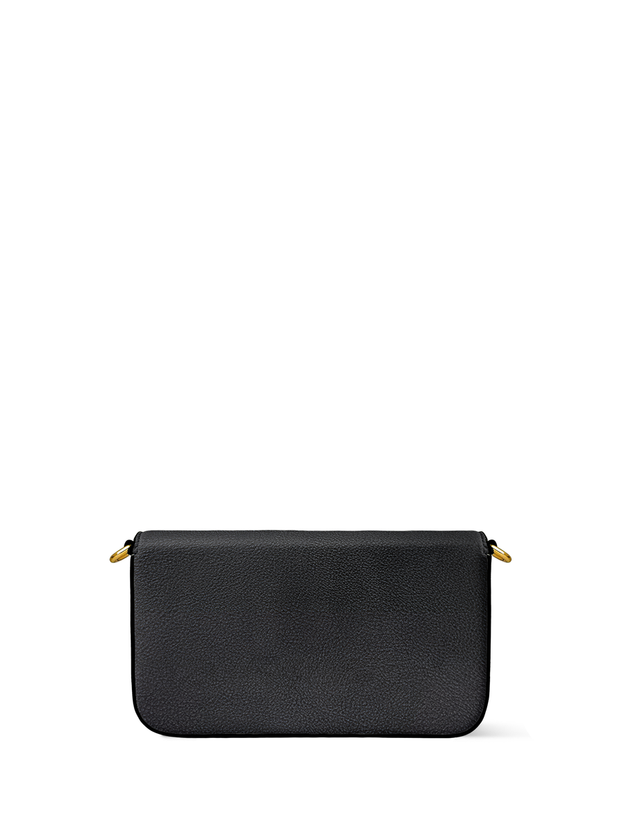 "Poe's Library" Ashen Black Envelope Chain Crossbody Bag