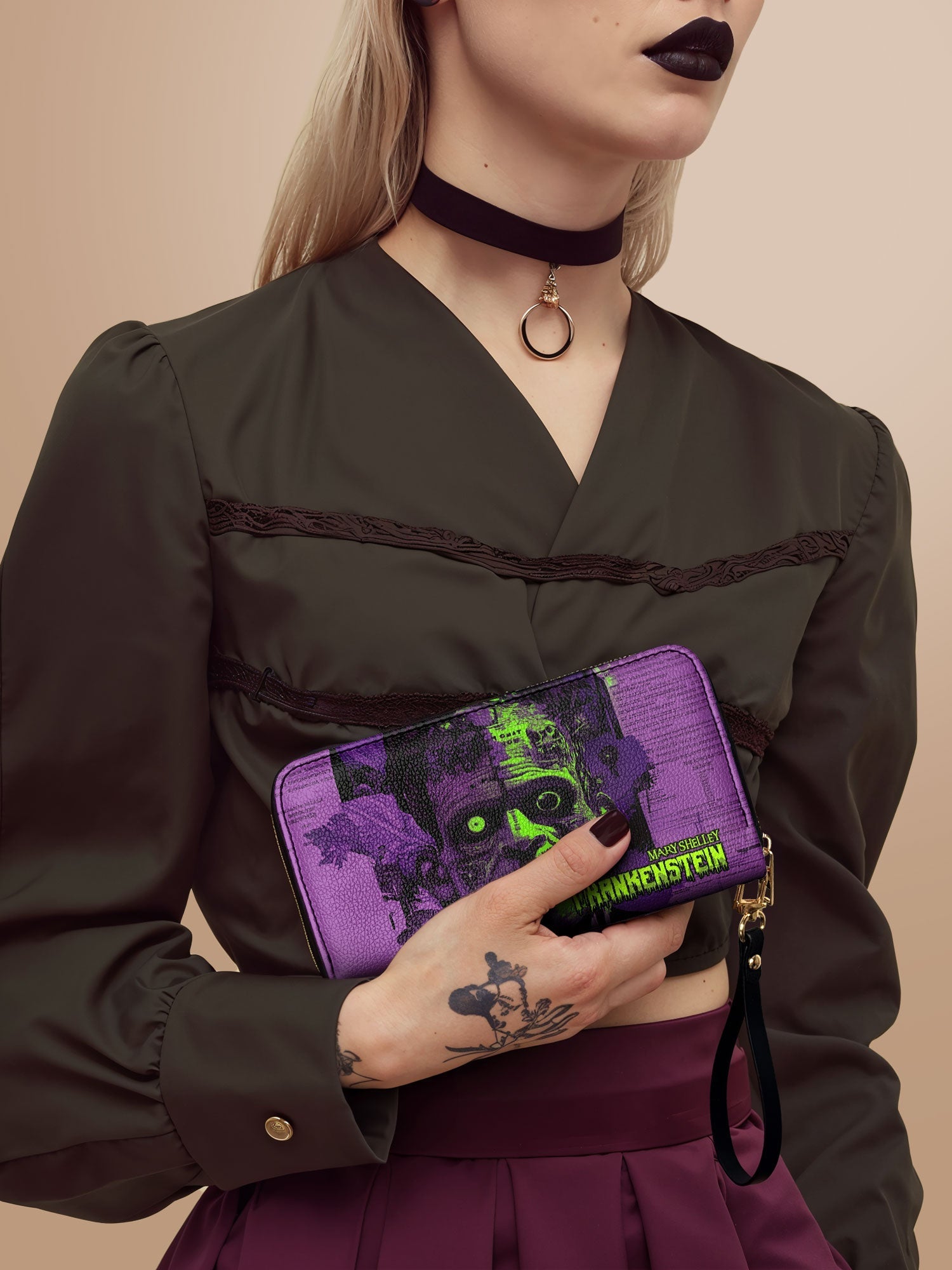 "Frankenstein" Lablight Violet Wallet