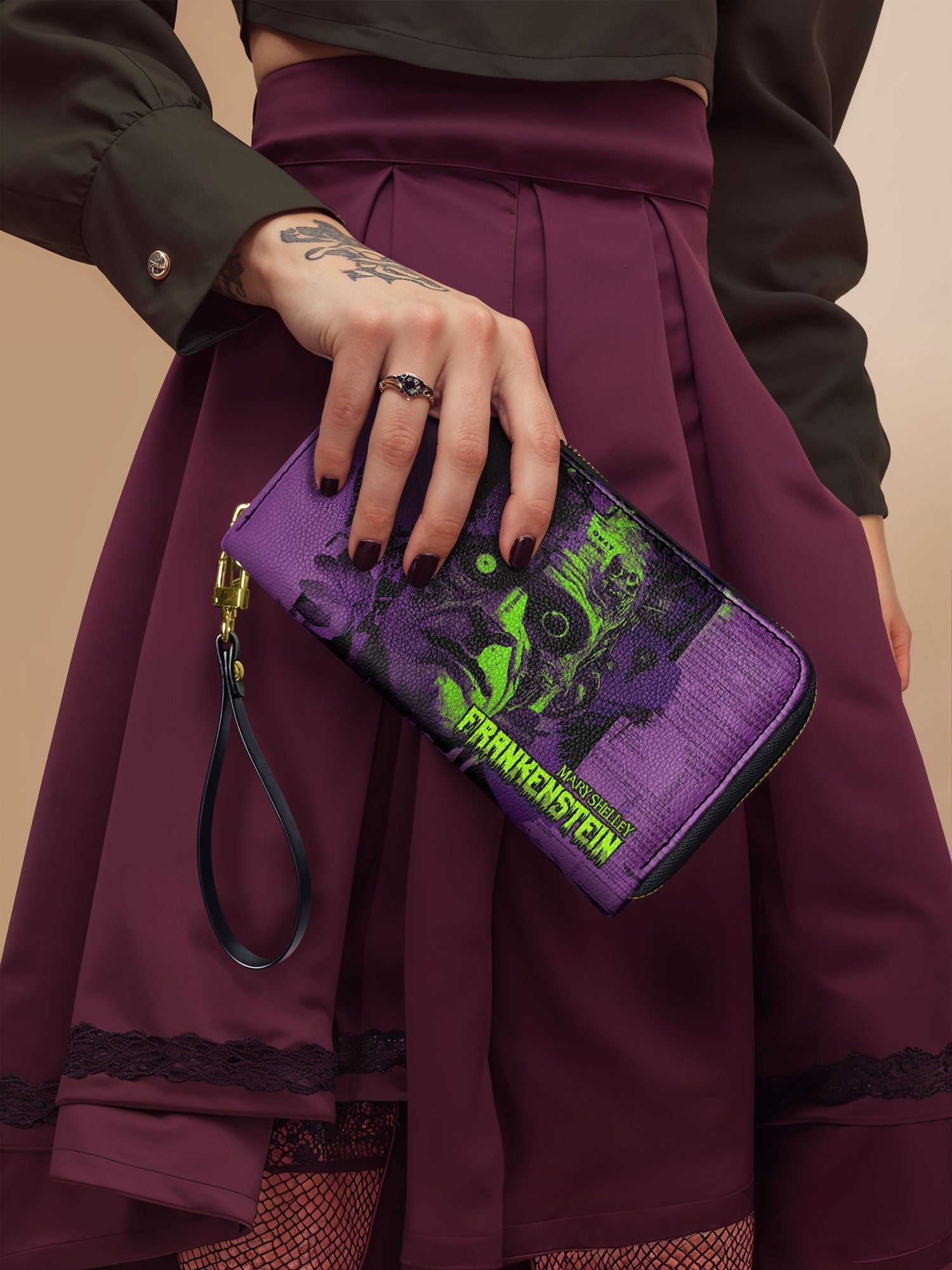 "Frankenstein" Lablight Violet Wallet