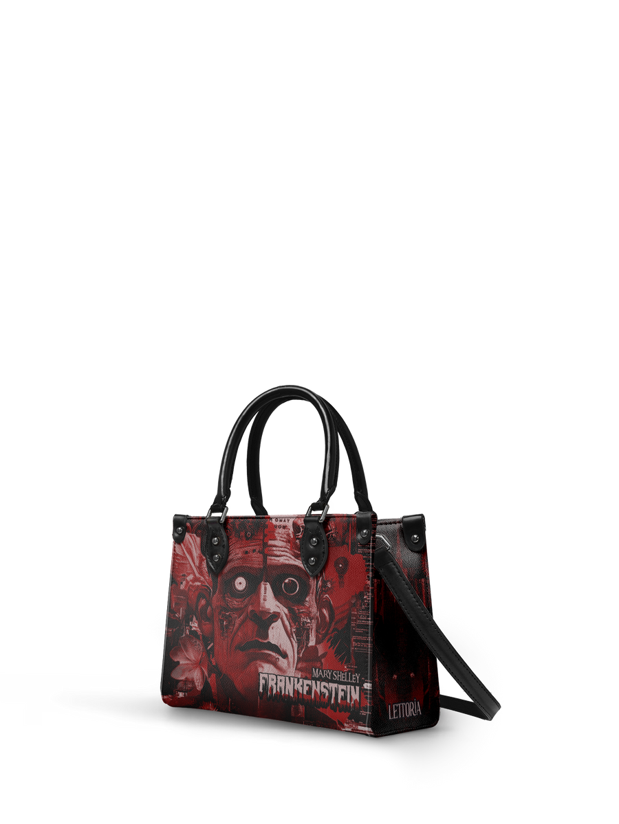 "Frankenstein" Heart Surge - Black Interior - Small Leather Handbag