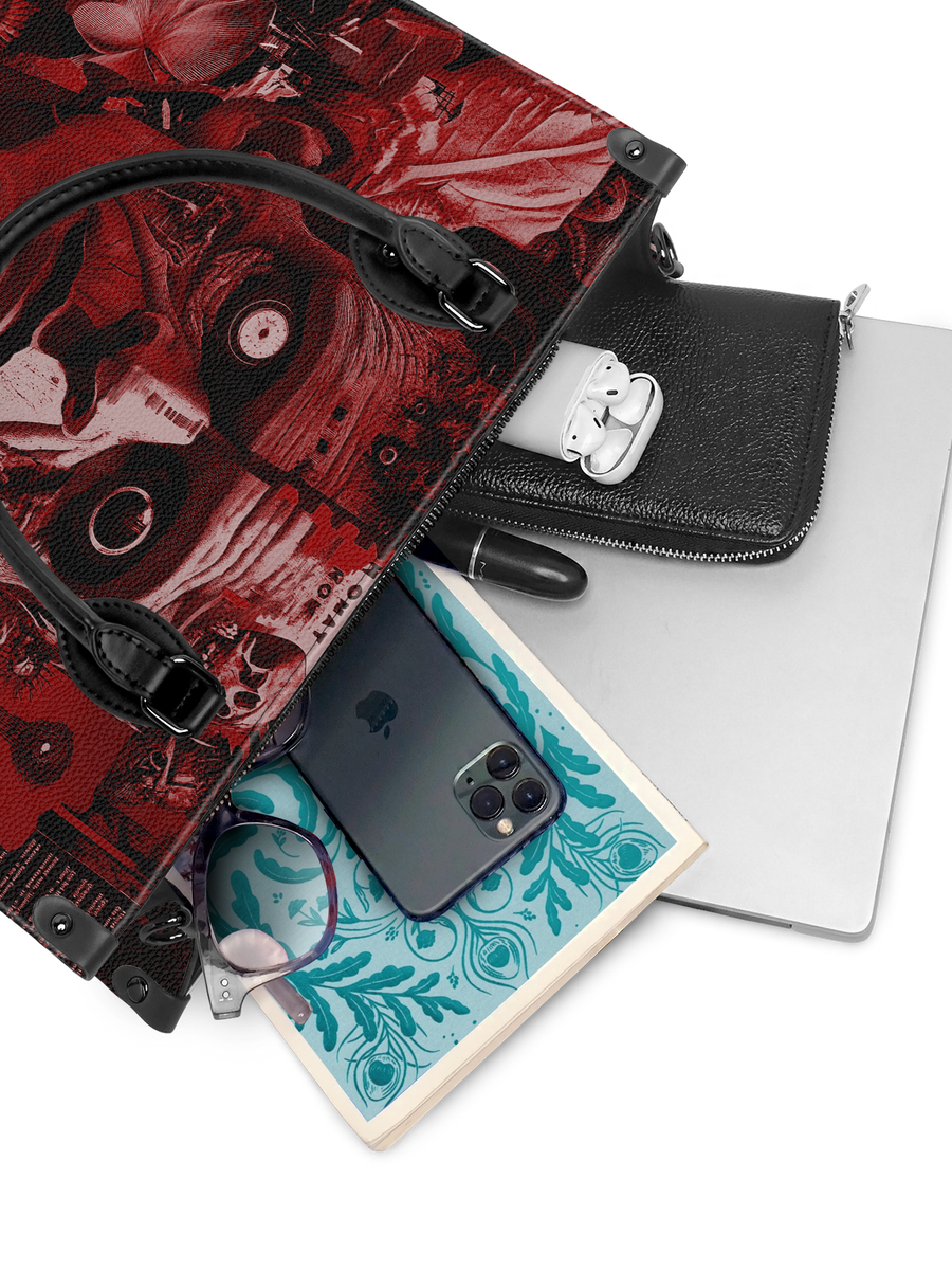 "Frankenstein" Heart Surge - Black Interior - Leather Handbag