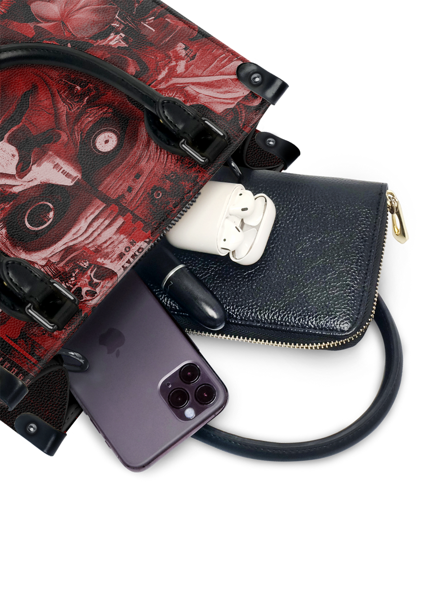 "Frankenstein" Heart Surge - Black Interior - Small Leather Handbag