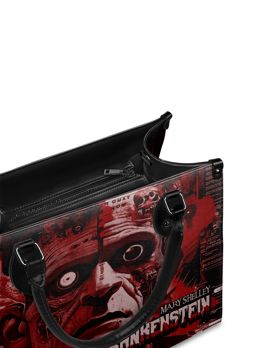 "Frankenstein" Heart Surge - Black Interior - Leather Handbag