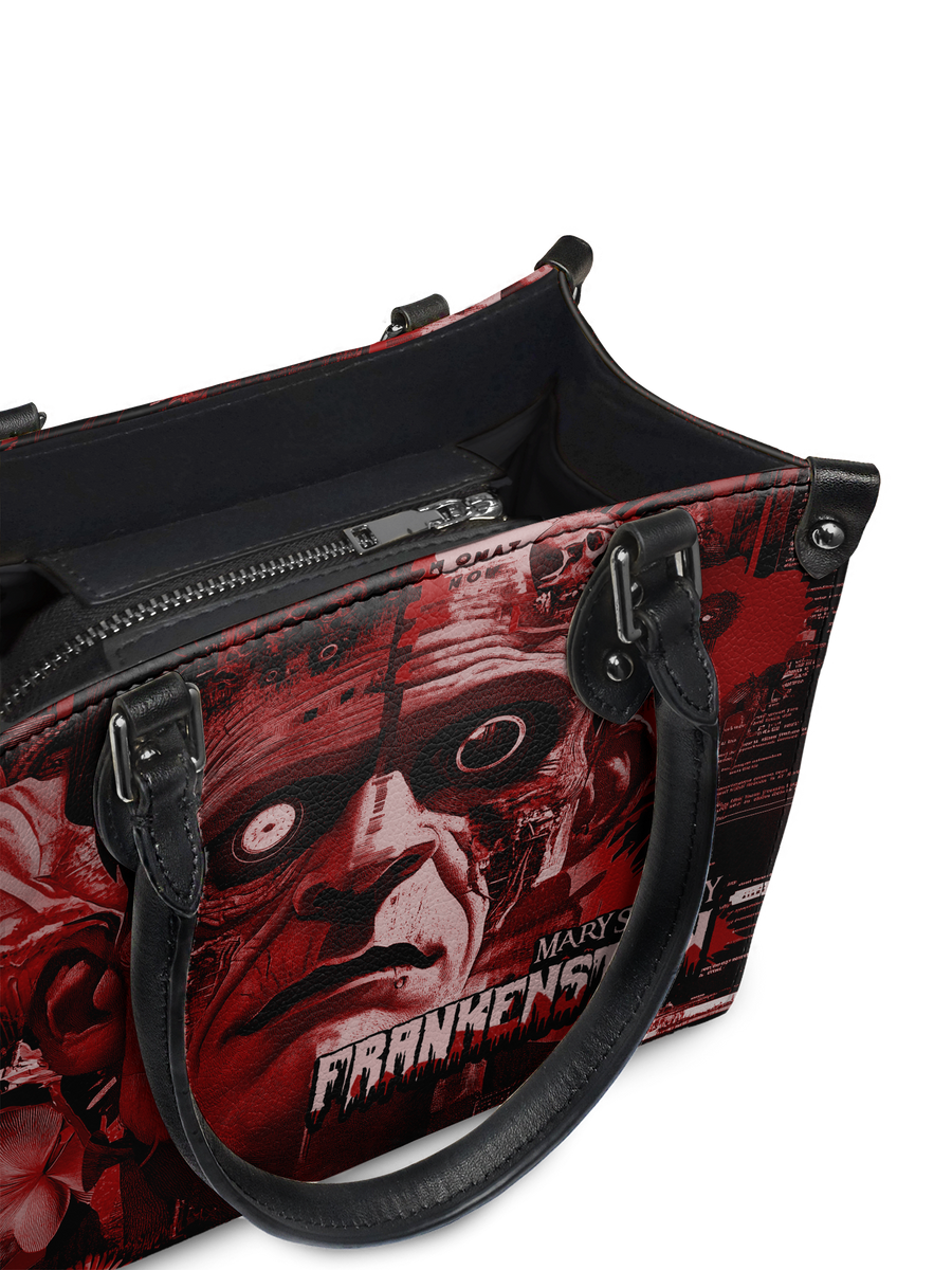"Frankenstein" Heart Surge - Black Interior - Small Leather Handbag