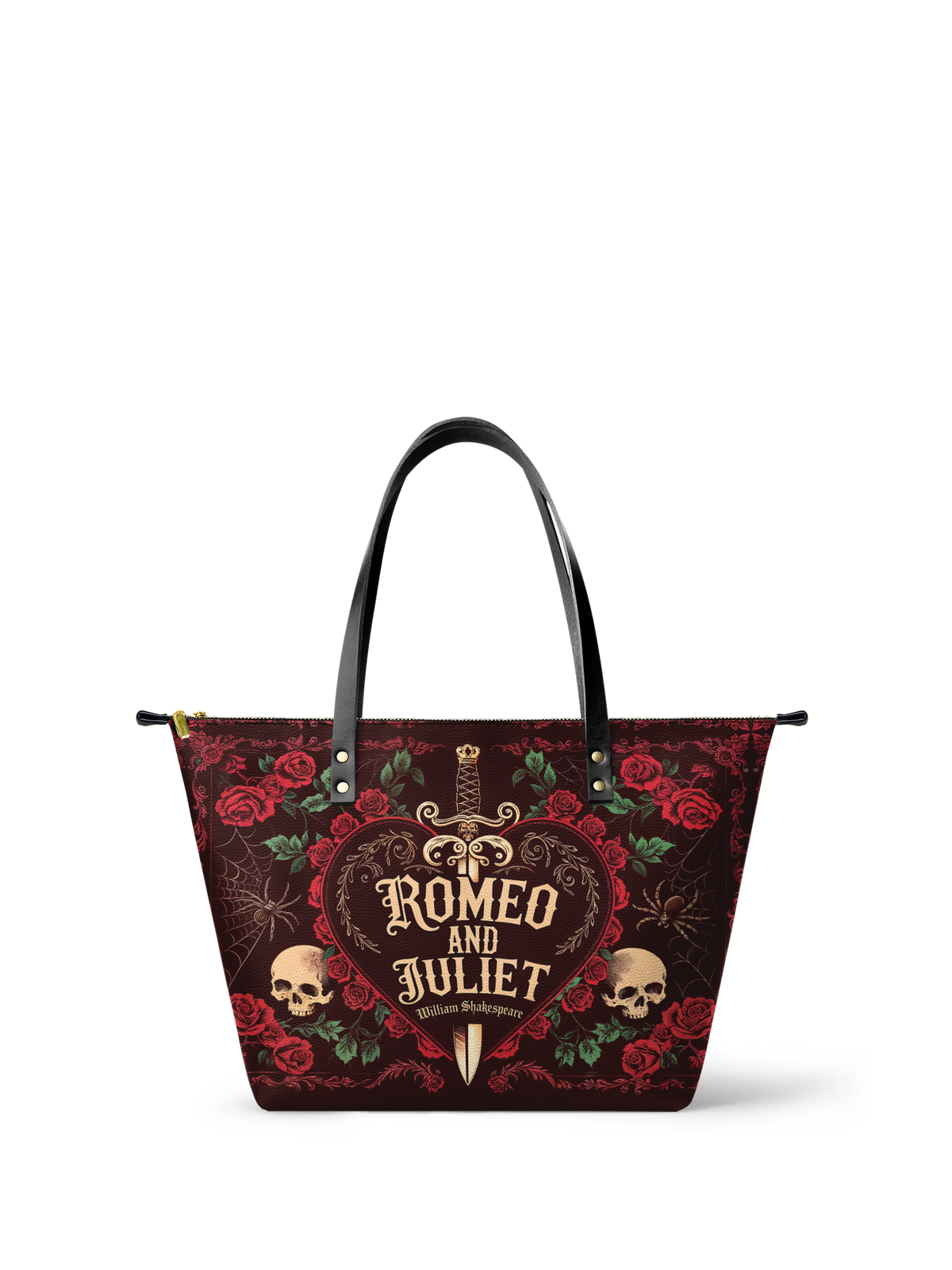 "Romeo And Juliet" Poison Rose Leather Tote Bag