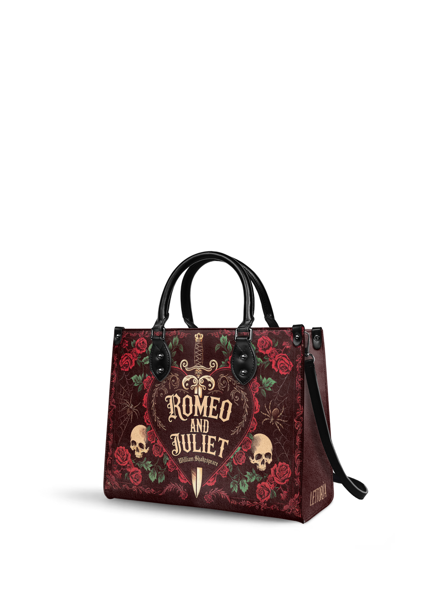 "Romeo And Juliet" Poison Rose - Black Interior - Leather Handbag