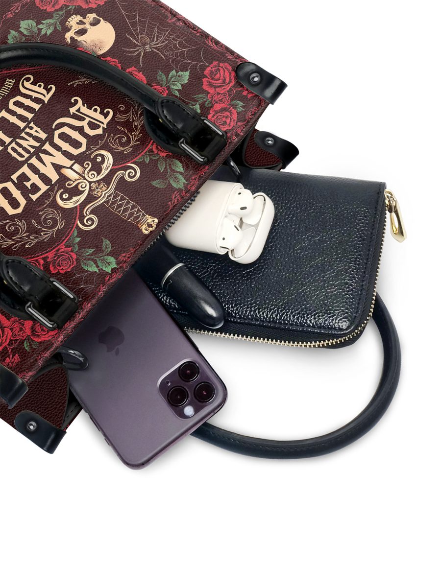 "Romeo And Juliet" Poison Rose - Black Interior - Small Leather Handbag