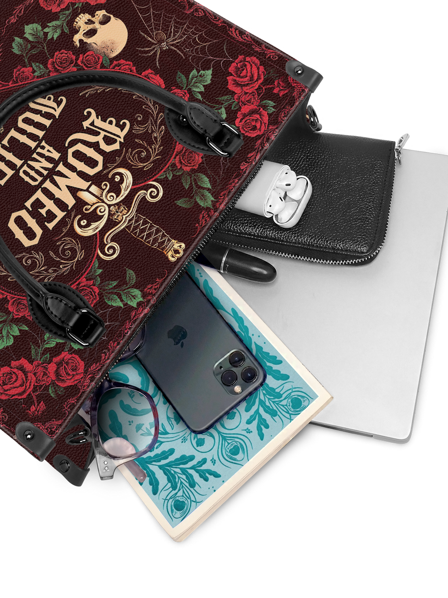 "Romeo And Juliet" Poison Rose - Black Interior - Leather Handbag